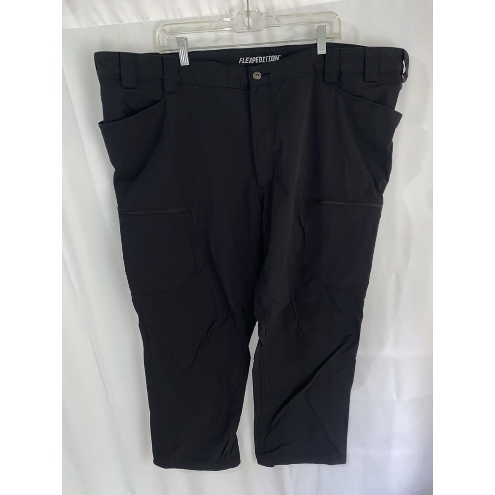 Duluth Trading Flexpedition Cargo Pants Mens 48x32 Black Relaxed Fit Stretch